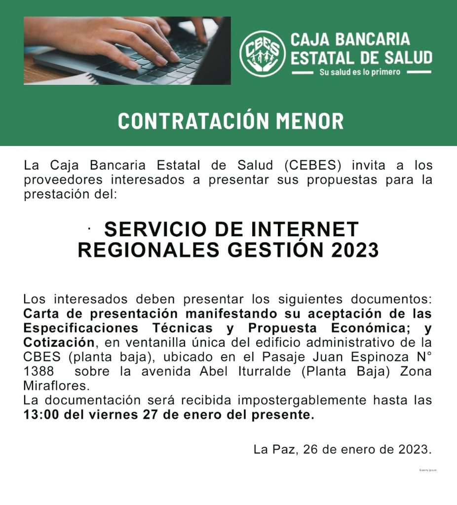Servicio de Internet Regionales Gestión 2023